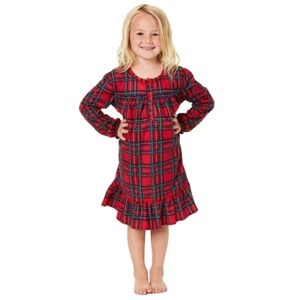 FAMILY PAJAMAS Matching Kids Brinkley Plaid Nightgown, Size S (6-7) - Picture 1 of 2