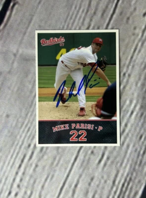 2007 MultiAd Sports Memphis Redbirds Mike Parisi #27 Signed Auto Card - Image 1 of 2