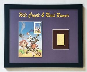 2000 Wile Coyote & Road Runner Sheet & Gold Replica Stamp Matted & Framed, #3391