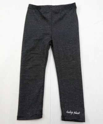 Leggings Baby Phat Infantil Niña Negros Brillo Rayas Elastizados Logo Talla 18M Foto 1 de 4