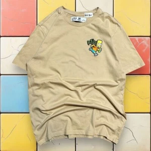 The Simpsons El Barto Shirt Mens Tan Embroidered Cartoon Graphics Tee Size S - Picture 1 of 9