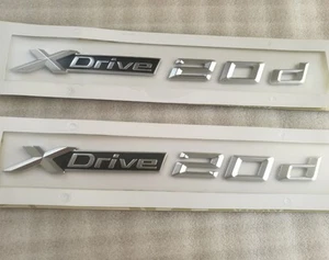2x XDrive 20d x Drive 2.0d Letter 3D EMBLEM BADGE STICKER for X1 X3 X4 X5 X6 - Bild 1 von 1