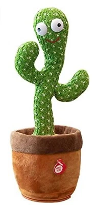 NEGOZIO MATTO Cactus Che Balla e Canta Ripete Giocattolo di Educazione Stimola Bambini Peluche