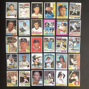 1956-1979 Topps Star Rc Rookie Hof Lot (30) Willie Mays Hank Aaron Nolan Ryan - Picture 1 of 2