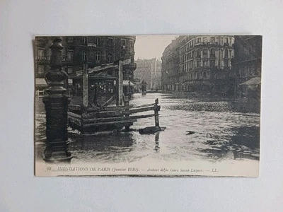 CPA Inondations De Paris Janv 1910 Autour De La Gare St Lazare - Photo 1/2