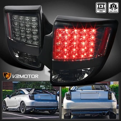 Smoke Fits 2000-2005 Toyota Celica LED Tail Lights Brake Lamps Left+Right 00-05 Foto 1 de 4