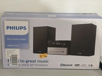 PHILIPS Micro Music System M3205 (TAM3205/37) CD Bluetooth MP3 USB FM - Sealed - Image 1 of 4