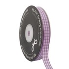 Micomon Purple Gingham Plaid Checked Ribbon 25 Yard Each Roll 3/8",