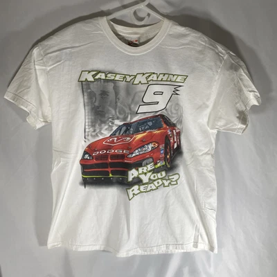 Camiseta de colección 2004 Kasey Kahne NASCAR doble cara para hombre grande persecución Foto 1 de 4