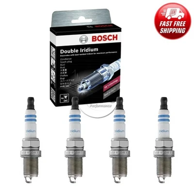 Genuine BOSCH Double Iridium Spark Plug 4PCS for Acura Honda Hyundai Kia Nissan - Image 1 of 4