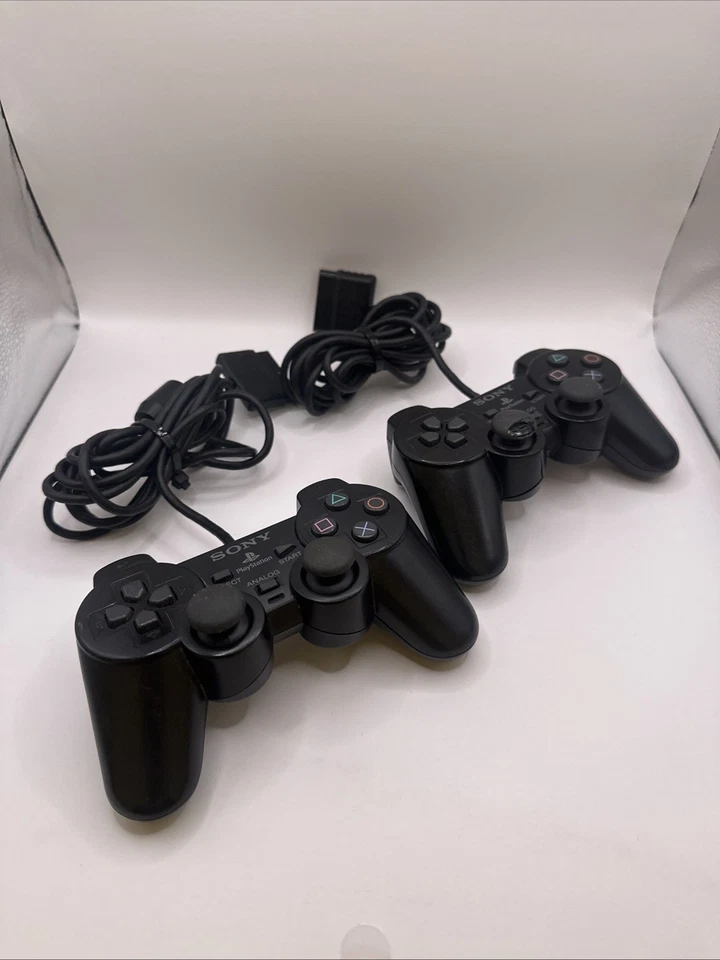 Sony PlayStation Dualshock 2 Controller Black PS2 Joystick Genuine Untested - Image 1 of 4