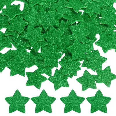 Pegatinas de espuma de estrella de 1"x1", 120 piezas pegatina con forma de espuma EVA brillos, verde Foto 1 de 4