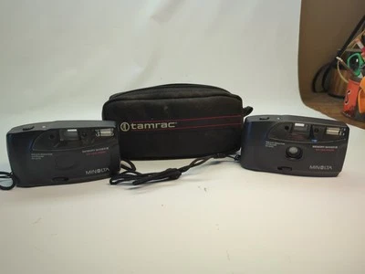 2 Minolta Memory Maker III 35mm Film Point & Shoot Cameras Tested W/O Film - Image 1 of 4