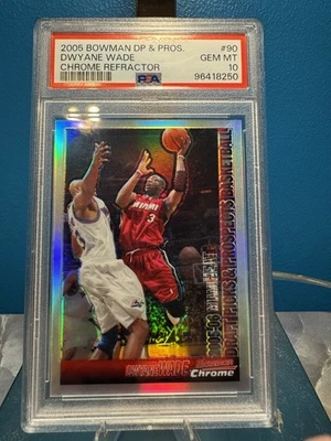 Dwyane Wade 2005 Bowman Draft Chrome Refractor 144/300 PSA 10 Only 2 Ever! - Image 1 of 4