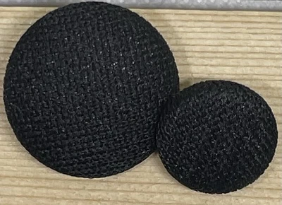 Black Plaid Covered Metal Shank Round Buttons 5/8" 1" Lot B5 - Image 1 of 3