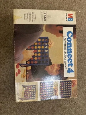 Connect 4 MB Games Used Game Complete, Box Damaged Vintage Edition 1980s - Image 1 of 4