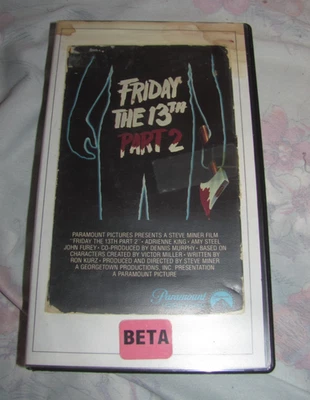 1981 Beta Betamax Friday the 13th Part 2, Slasher, Horror, Cult Classic, Rated R - Image 1 of 4