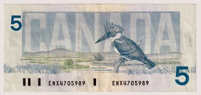 Canada $5 1986 - P-95b / BC-56bA - Circulated Replacement Note - ENX4705989 - Image 1 of 4