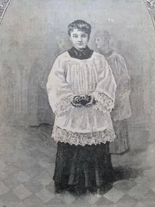 Jabón para pasteles de peras impresión victoriana anuncio altar niño poema 1894 1890s D1 - Imagen 1 de 2