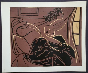 Pablo Picasso ""Frauen am Fenster"" Original Linolschnitt Gravur mit Provadance 1962 - Bild 1 von 2