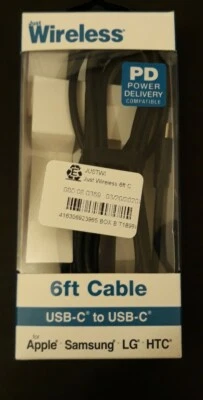 Just Wireless 6ft USB-C to USB-C Cable Open Package  - Image 1 of 2