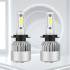 #F 2 Stück LED Scheinwerfer Birne H7 H1 H3 Nebellampe Glühbirne 9000LM 72W 6500K (H7)