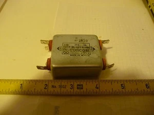 AC power filter , Corcom , 1R1 , 1 amp , 120 volt / 250 volt - Picture 1 of 6