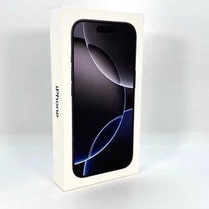 Apple iPhone 16 Pro Black Titanium 128GB EMPTY BOX Only - Picture 1 of 8