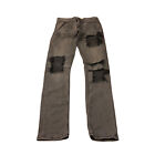 New Look Mens Grey Skinny Stretch Faded Ripped Denim Jeans Waist 30” Leg 32”