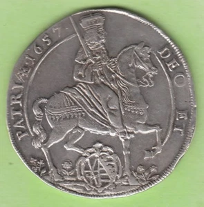 Saksoński taler 1657 wikariat bardzo ładny nswlipsk - Zdjęcie 1 z 2