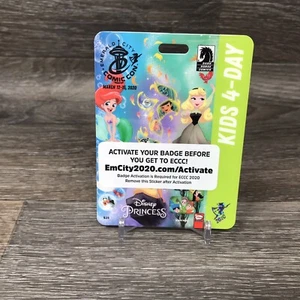 ECCC 2020 COMMEMORATIVE 4-DAY KIDS BADGE - Disney Princess - Picture 1 of 2