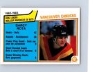 VINTAGE HOCKEY CARD O-PEE-CHEE 1983 VANCOUVER CANUCKS DARCY ROTA TEAM LEADER #37