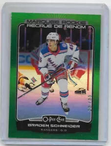 22-23 O-Pee-Chee Marquee Rookies Base Rainbow Green #547 Braden Schneider 23/33 - Picture 1 of 2