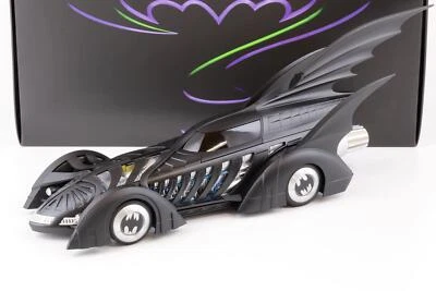 1:18 Hot Wheels Batman Forever Batmobile 1995 Nero Opaco BLY43 - Immagine 1 di 4