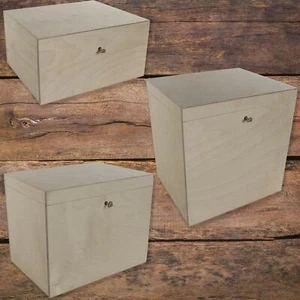 Cajas de tesoros de memoria con llave alta con llave baja para manchar artesanías - Imagen 1 de 34