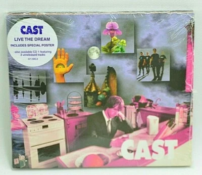 Cast - Live The Dream (CD2 1997) Flow / On The Run Demo + Poster NEW Sealed - Image 1 of 2