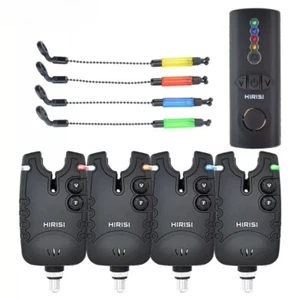 Wireless Fishing Alarm Set 1+4 Waterproof Fishing Alarm Indicator Bite Indicator - Picture 1 of 22