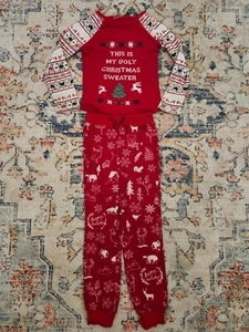 Eddie Bauer/Arizona Jean Top Lot of 2 Tops "Ugly Christmas Sweater" PJ Set Sz 6 - Picture 1 of 16