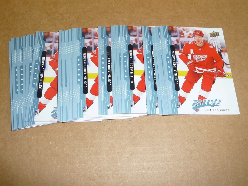 2018/19 Upper Deck MVP HOCKEY BASE LOT 25 CARDS JUSTIN ABDELKADER RED WINGS #87 - Image 1 of 1