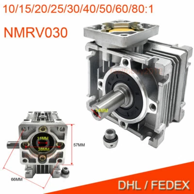 FASTTOBUY NEMA23 Schneckengetriebe Geschwindigkeitsreduzierer NMRV030 Reducer Gearbox CNC