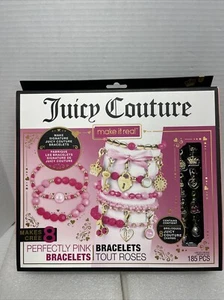 NEW Juicy Couture Perfectly Pink 8 Bracelet Making Kit Gold Charms 185 Pcs. - Picture 1 of 4