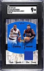 Maglia 2004 Flair Courting Greatness Game Worn Allen Iverson SP/150 - Foto 1 di 2