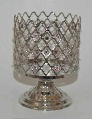 BATH & BODY WORKS WIRED GEMS PEDESTAL LARGE 3 WICK CANDLE HOLDER SLEEVE 14.5OZ - Image 1 of 4