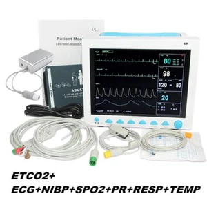 CMS8000 Vitalzeichenmonitor CO2 Patientenmonitor 7 Parameter EKG Kapnograph NIBP - Picture 1 of 13