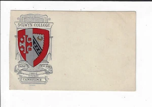 Cambridge Coat of Arms Crest Embossed Selwyn College Postcard p2135 - Picture 1 of 2