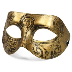 Masquerade Half Face Mask Ballroom Party Hen Do Stag Fancy Dress Men Venetian - Picture 1 of 11