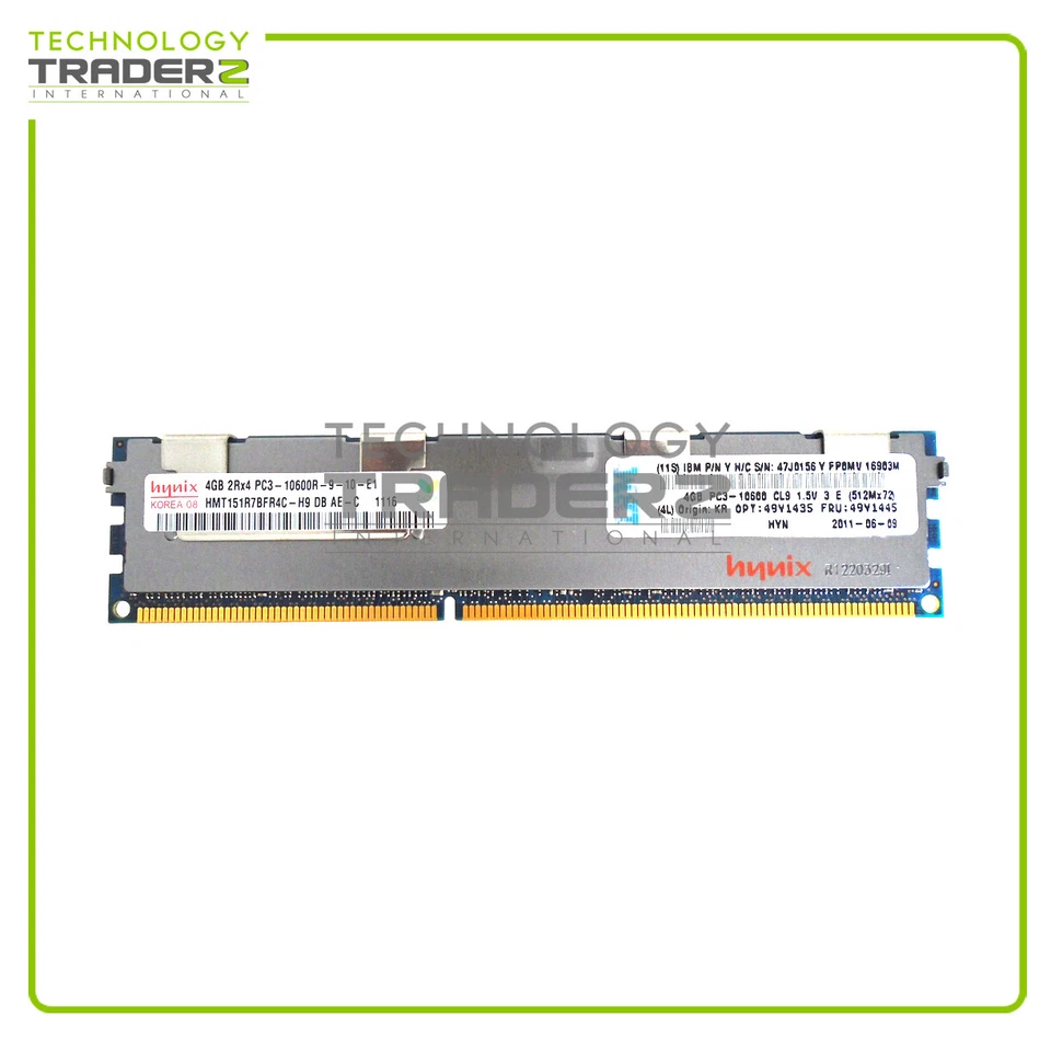 LOT OF 25 43X5047 IBM 4GB PC3-10600 DDR3-1333MHz 2Rx4 Memory 44Y1483 44Y1493 - Image 1 of 1