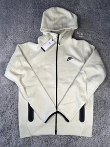 Nike NSW Tech Fleece Windrunner Zip Hoodie Size Medium TALL Men Cream FB7921-020 - Picture 1 of 7