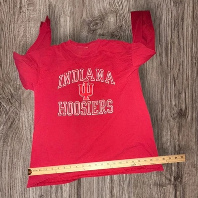Vintage Indiana Hoosiers IU Red Graphic T-Shirt Size Youth Large / Women’s Small - Image 1 of 4