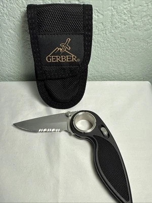 Gerber Chameleon Pocket Knife Sheath Pouch Serrated Edge USA VTG Original - Image 1 of 4